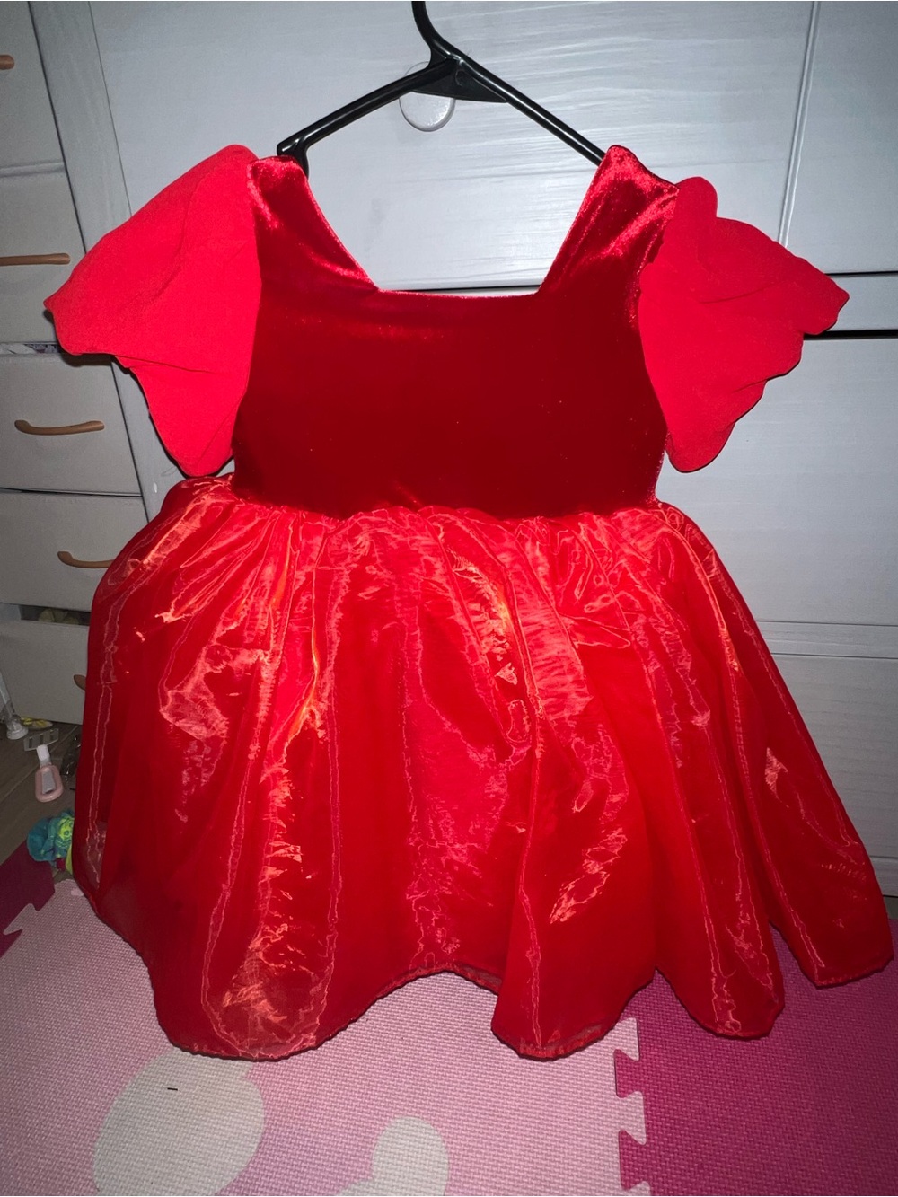 Red Velvet Tutu Bodice Girls' Formal Party Dress - Size 4